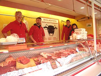 Marktstand J. Feddern – Schlachterei